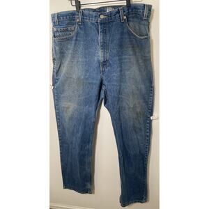 Levis Mens 505 Straight Leg Jeans Size 40x32 Blue Medium Wash Denim Regular Fit